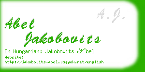 abel jakobovits business card